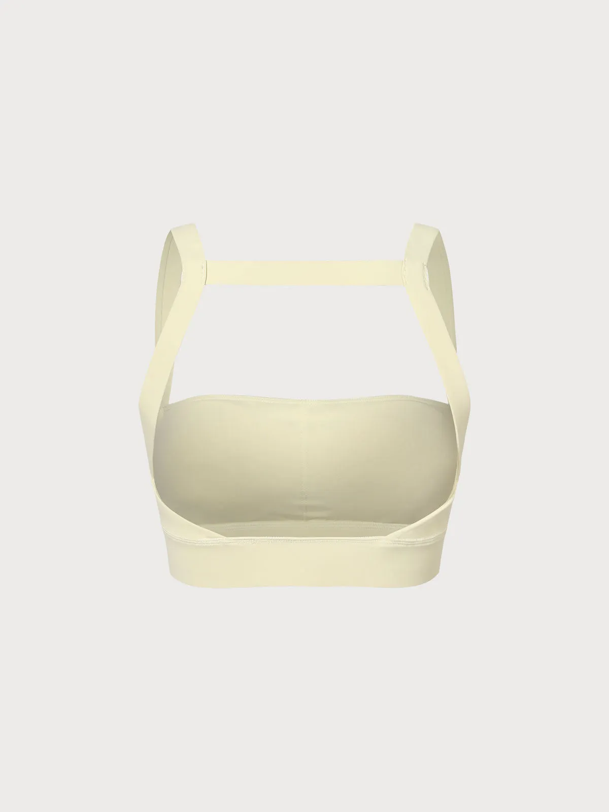 Square Neck Backless Sports Bra