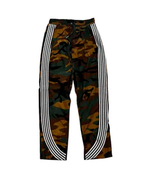 Striped Nylon Relax Pants