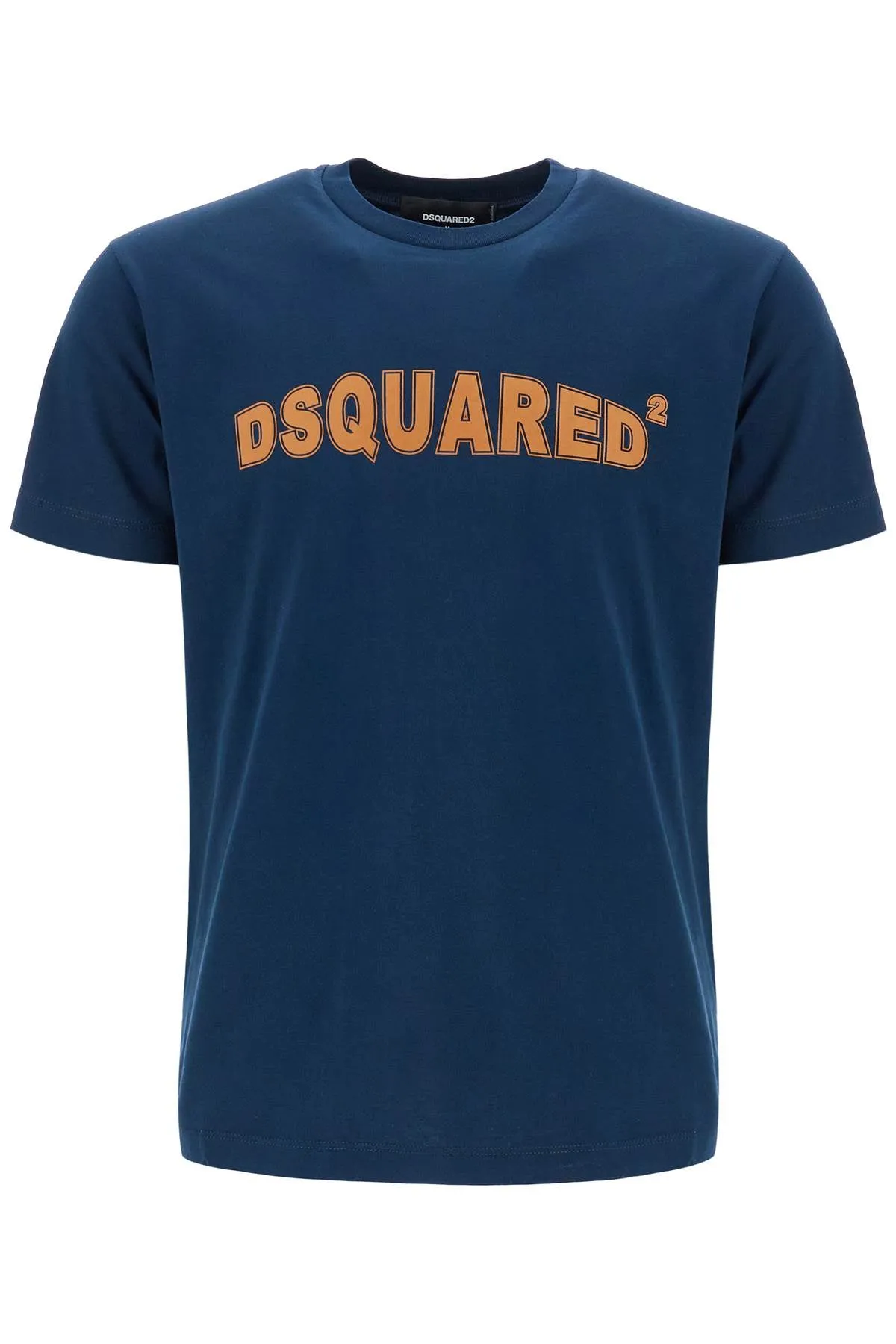 t-shirt in cotone blu navy con scollo ampio S71GD1452 D20020 BLUE NAVY