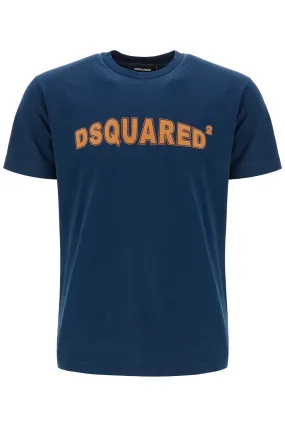 t-shirt in cotone blu navy con scollo ampio S71GD1452 D20020 BLUE NAVY