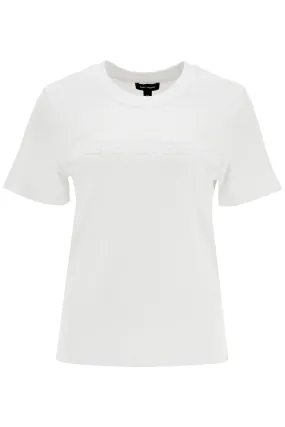t-shirt with patch logo design 2F4RTP006C44 WHITE