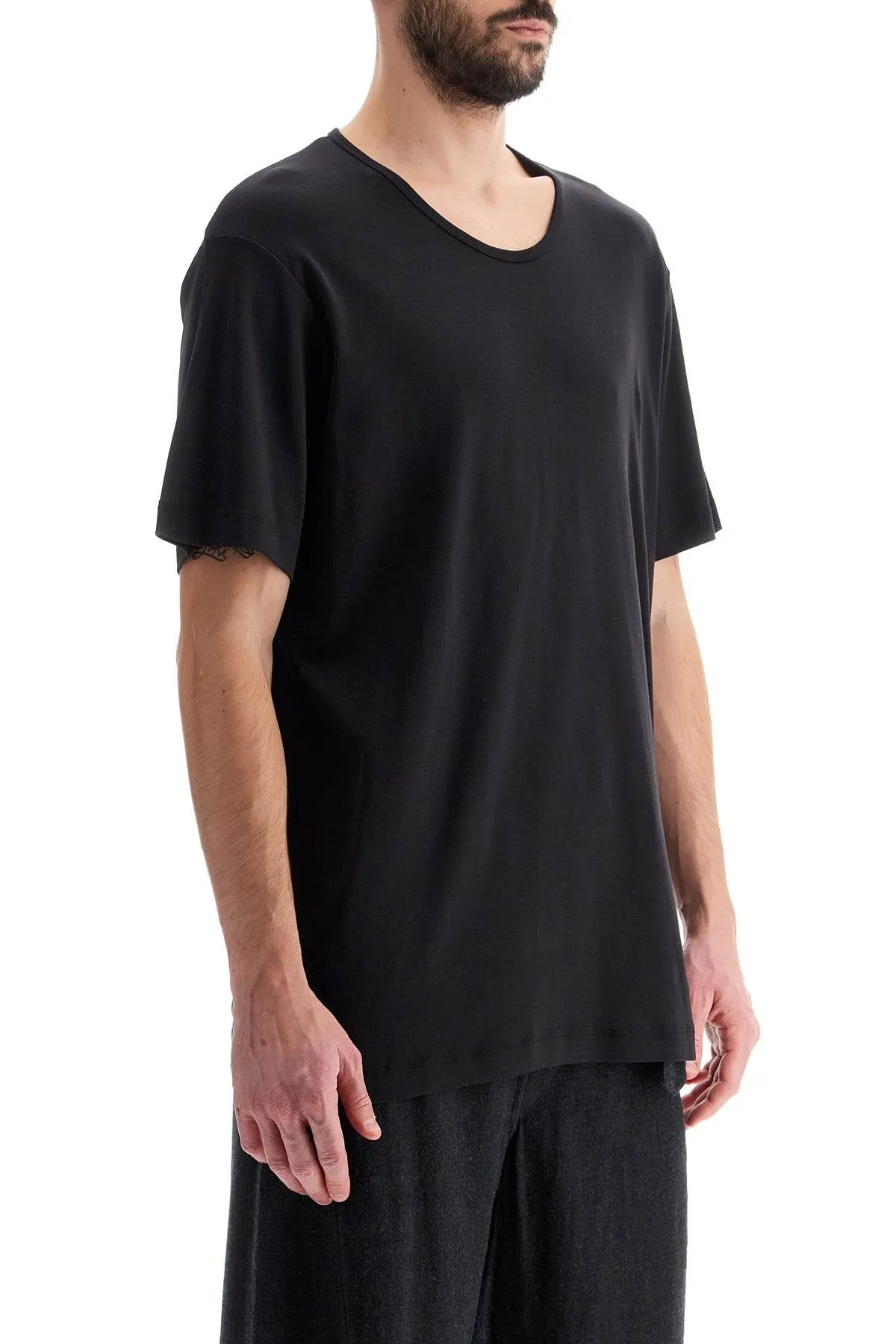 t-shirt with wide round neck TO1109 LJ1016 SQUID INK