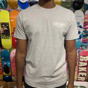 THE DRIVE SKATE SHOP LOGO T-SHIRT HEATHER GREY/WHITE