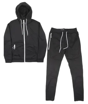 TRUE BORN TRACK JACKET & PANTS SET BLACK - TF501-TH504