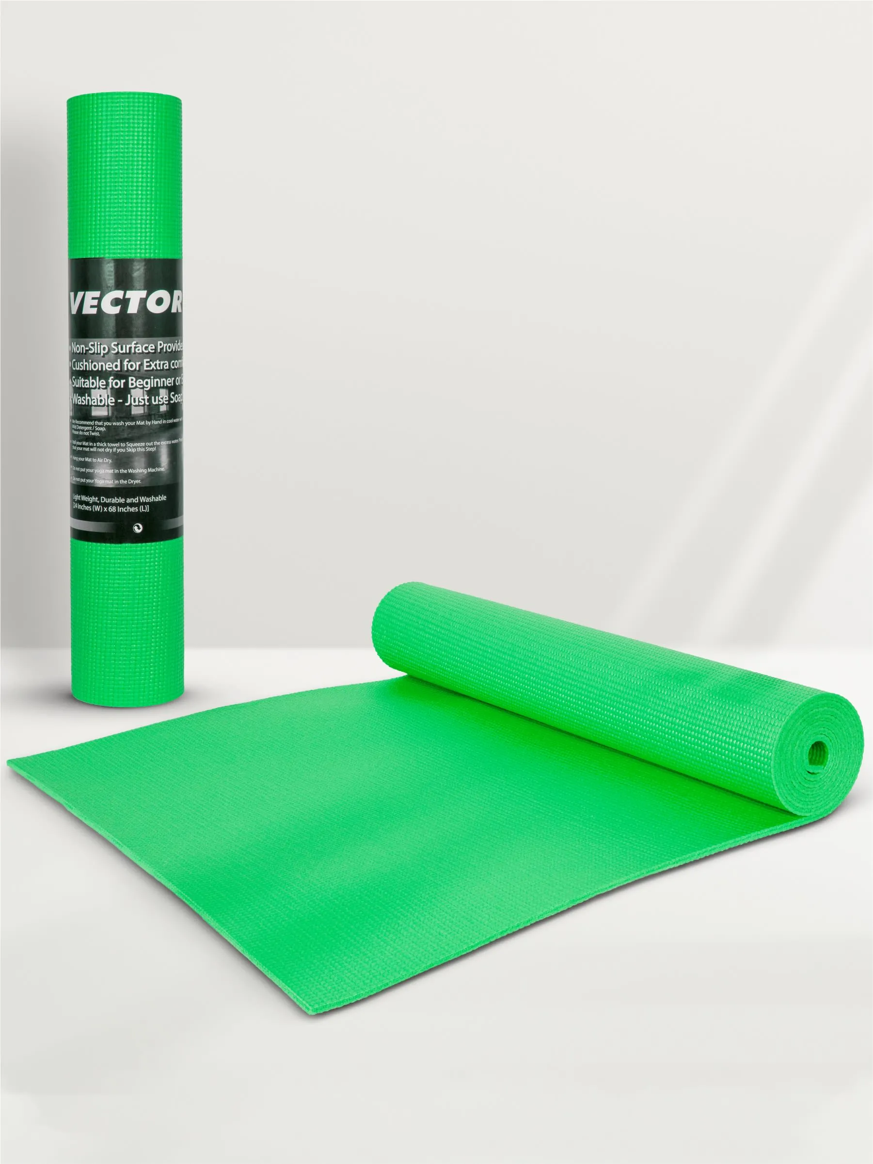 VECTOR X Non-Toxic Phthalate Free Best Quality and Anti slip PVC Eco Friendly 6 mm mm Yoga Mat (Green)