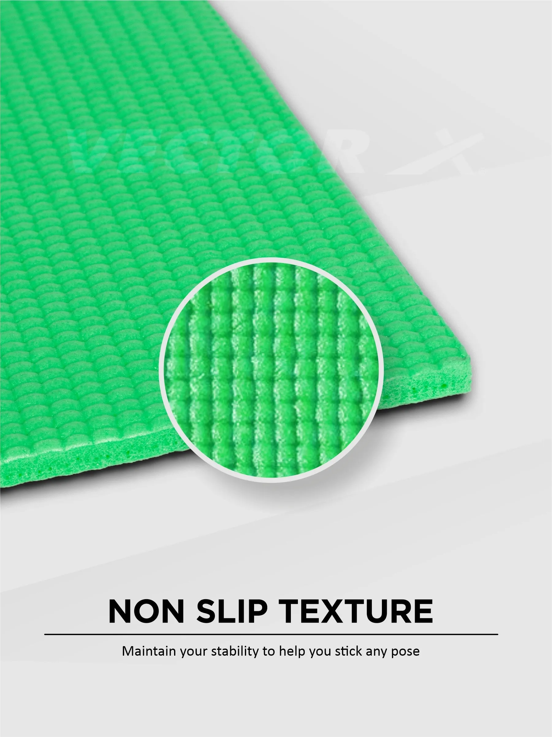 VECTOR X Non-Toxic Phthalate Free Best Quality and Anti slip PVC Eco Friendly 6 mm mm Yoga Mat (Green)