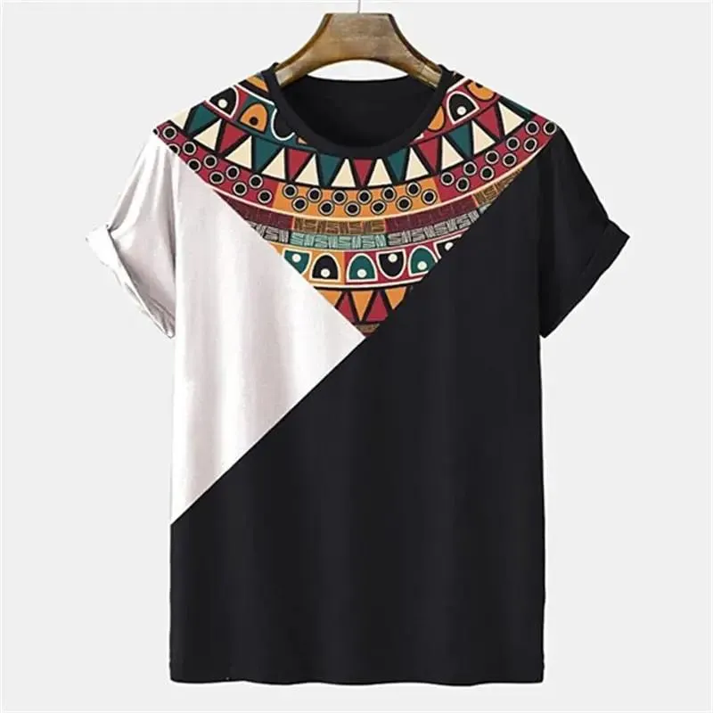 Vintage Striped Shirt Men Simple Style Pullover