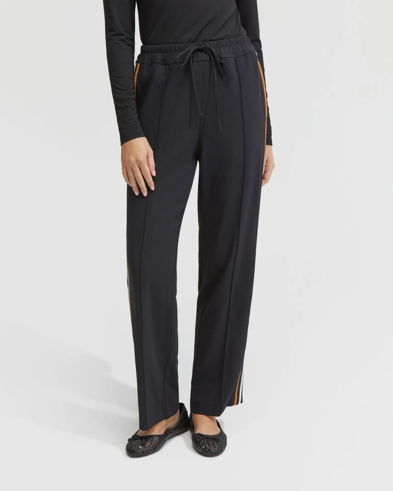 Violet Contrast Stripe Pants