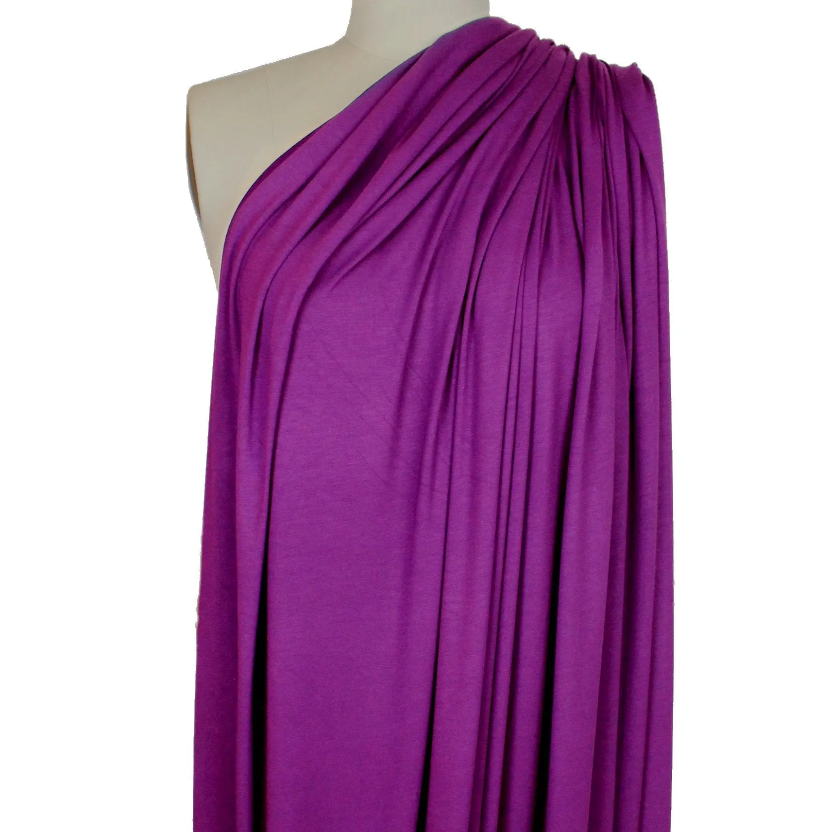 vivid plum Oeko-Tex bamboo/spandex 4-way jersey