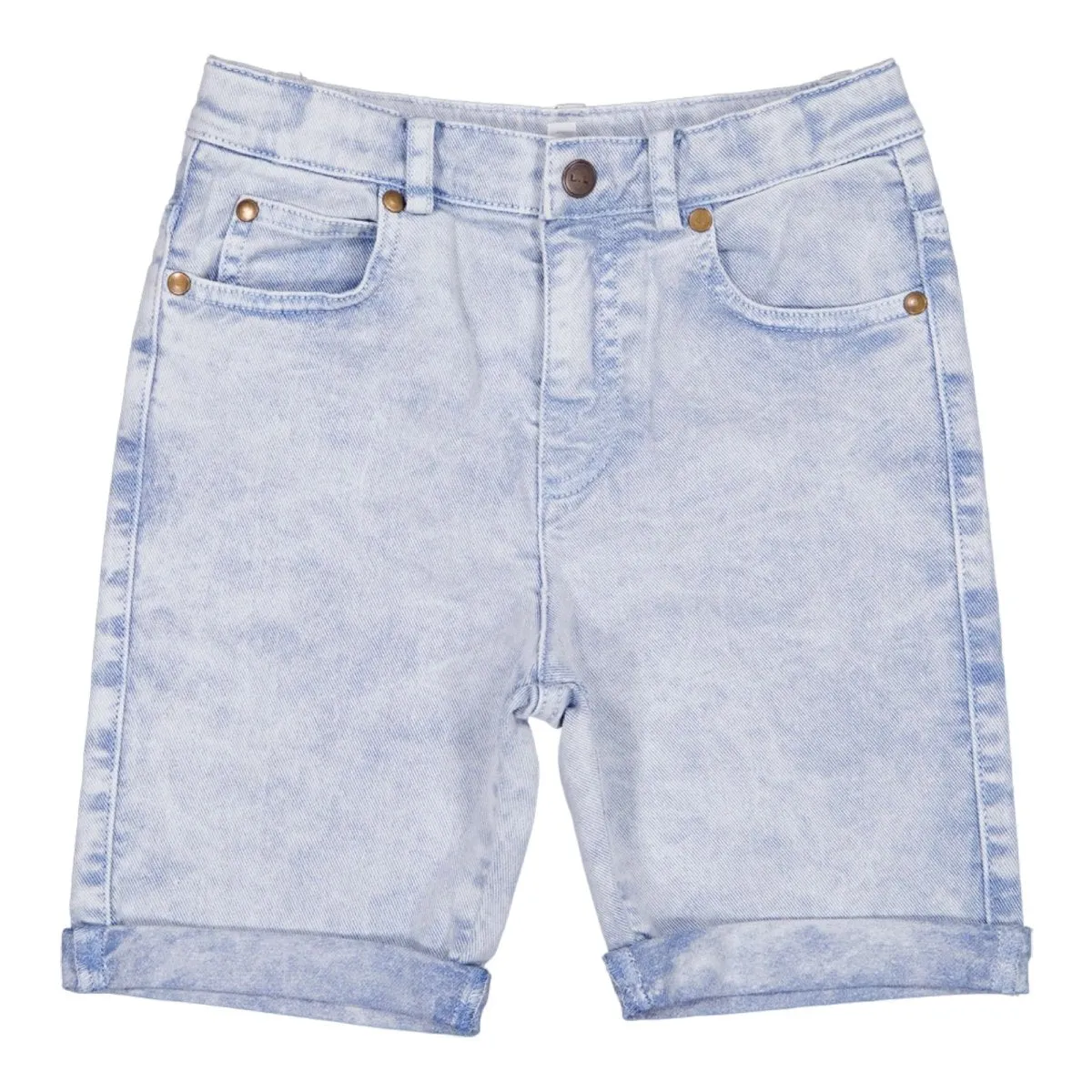 WASHED DENIM SHORTS