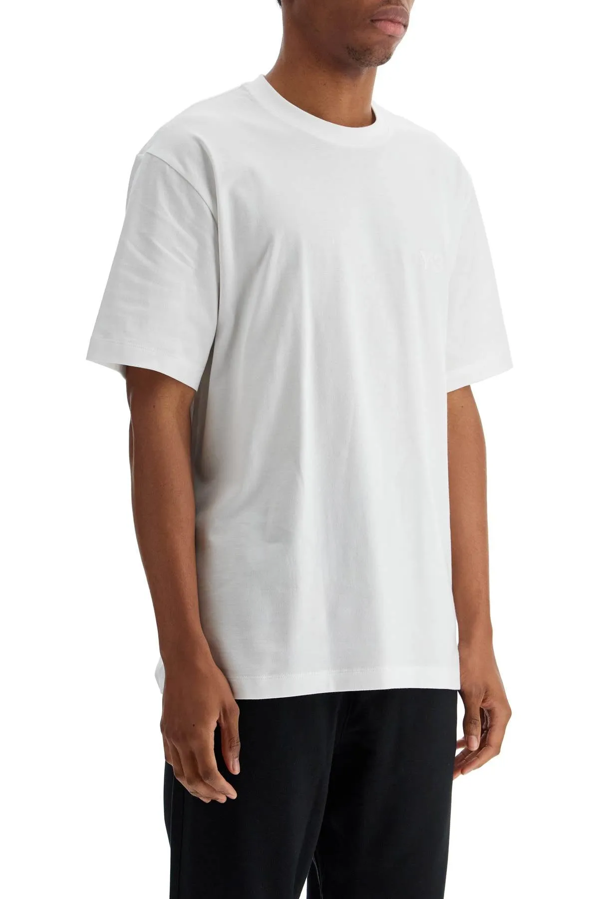 white cotton t-shirt with wide neckline JD9829 WHITE