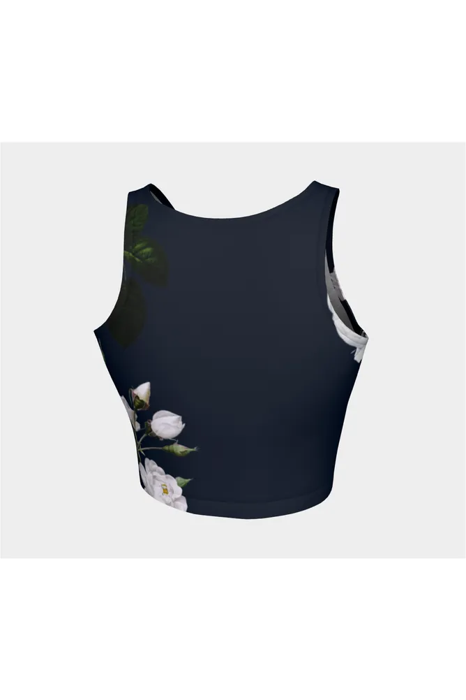 White Floral Athletic Top