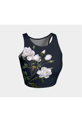 White Floral Athletic Top