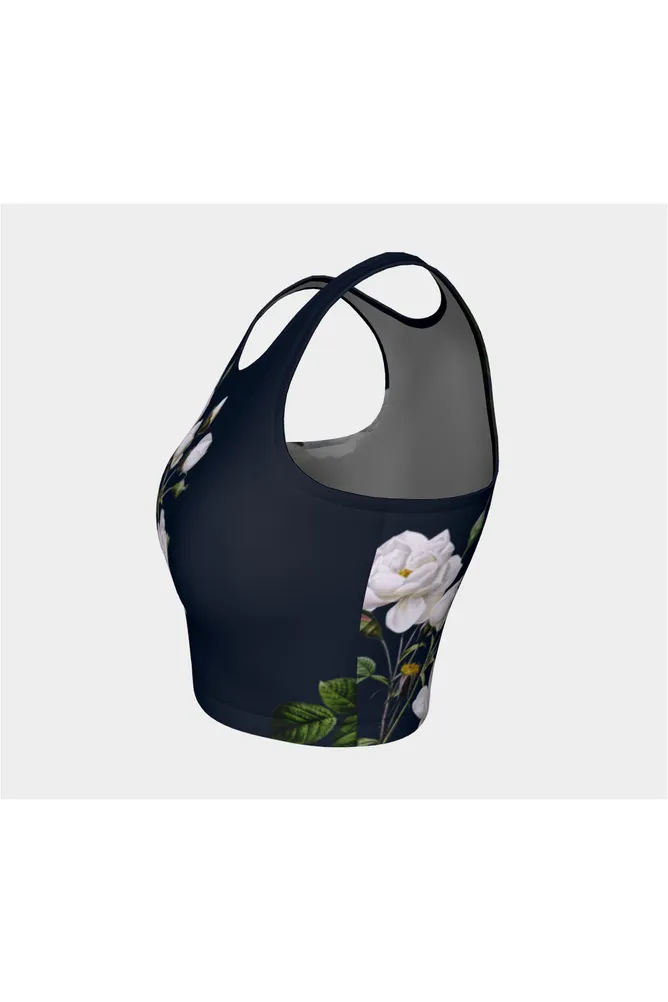 White Floral Athletic Top