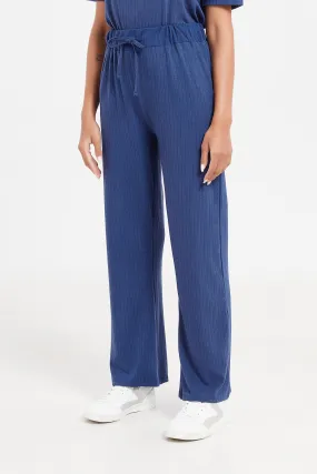 Women Navy Straight Leg Active Pant