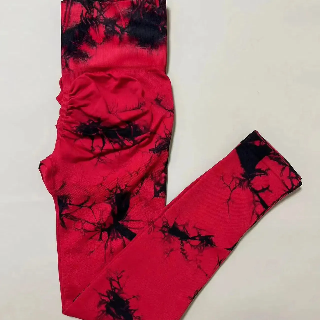 Women Tiedye Gym Leggings Seamless High Waist Workout Tights