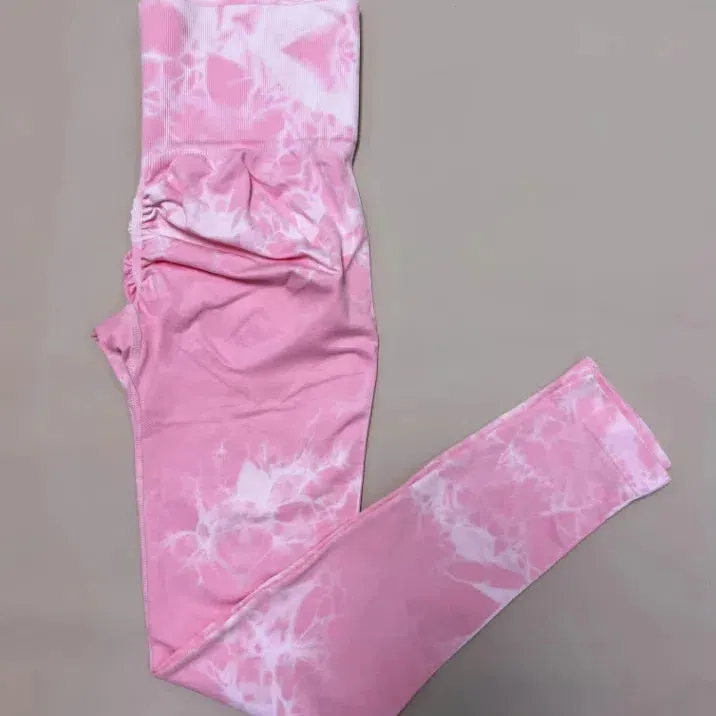 Women Tiedye Gym Leggings Seamless High Waist Workout Tights