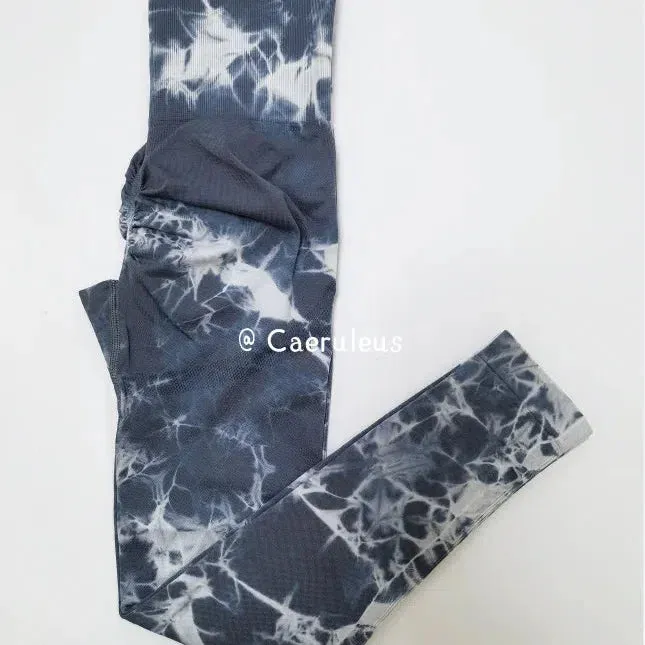 Women Tiedye Gym Leggings Seamless High Waist Workout Tights