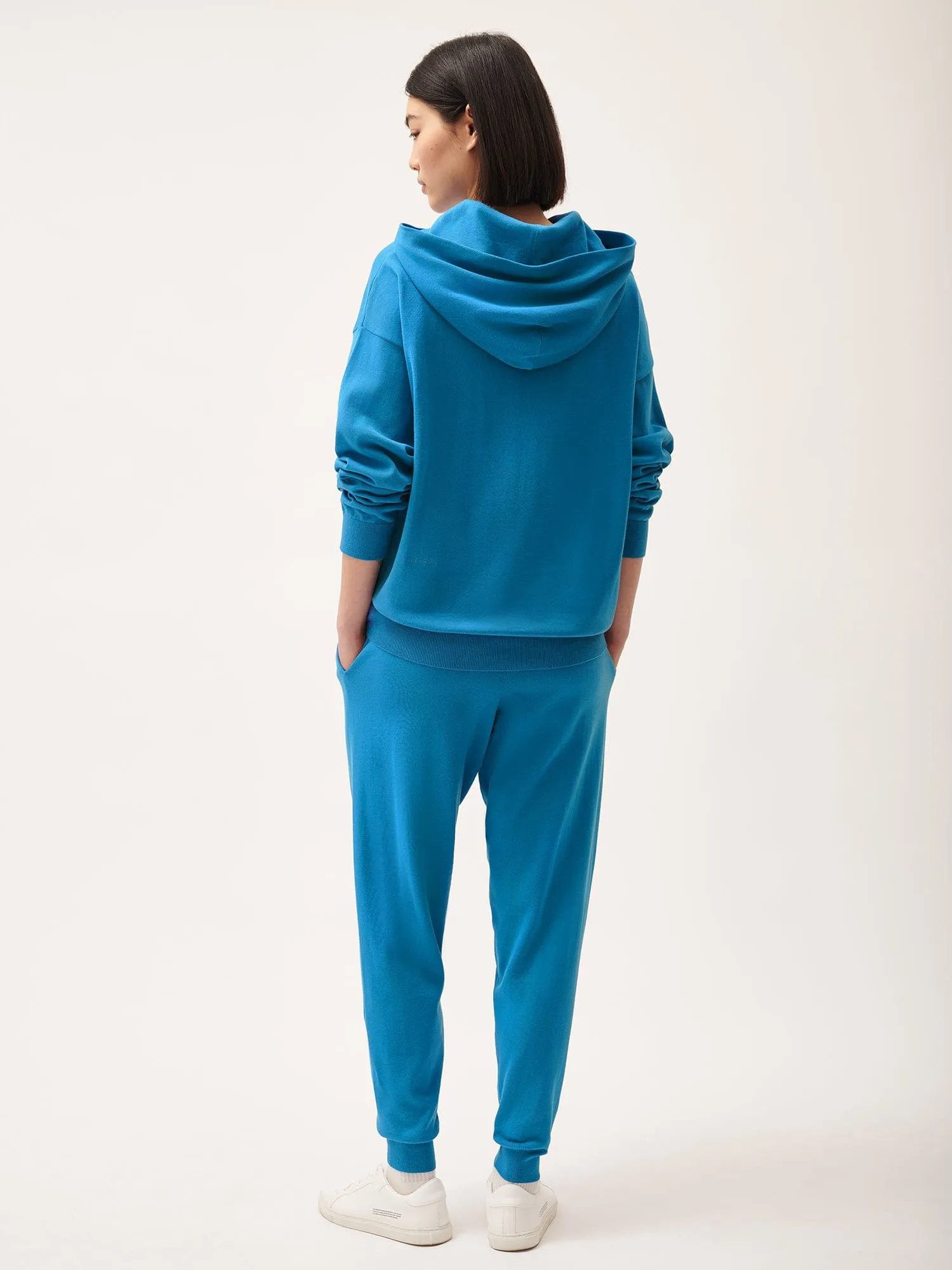 Womens DNA Knitted Track Pants—geyser blue