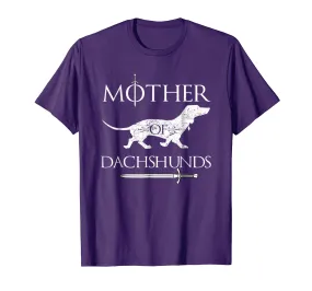 Womens Mother of Dachshunds Cute Dog Parent T-Shirt Gift